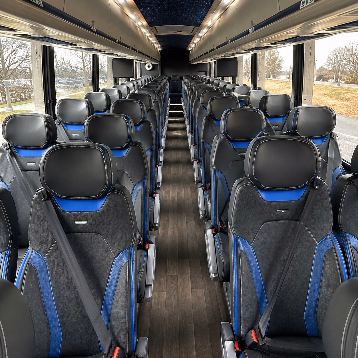 concord charter bus interior