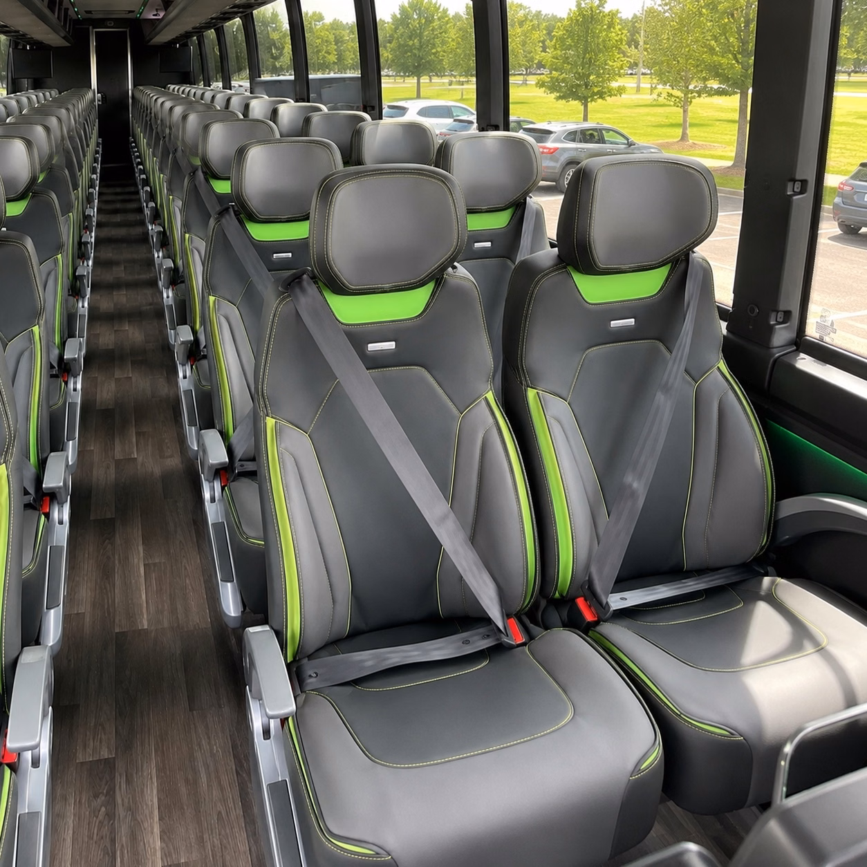 concord charter bus rental interior